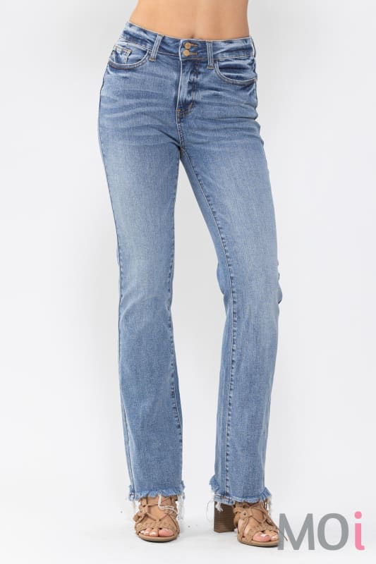 Judy Blue Hi-Waist Double Button Bootcut