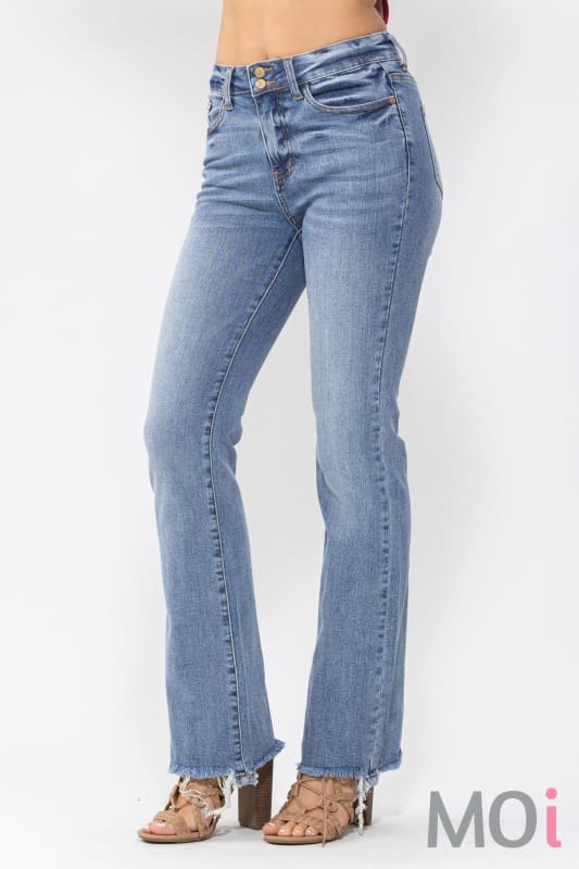 Judy Blue Hi-Waist Double Button Bootcut