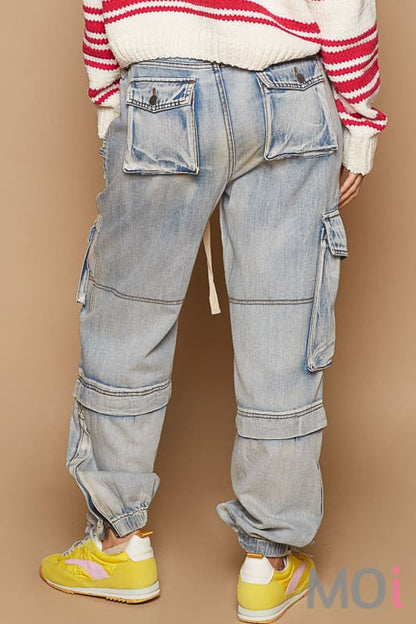 Baggy Denim Cargo Pants