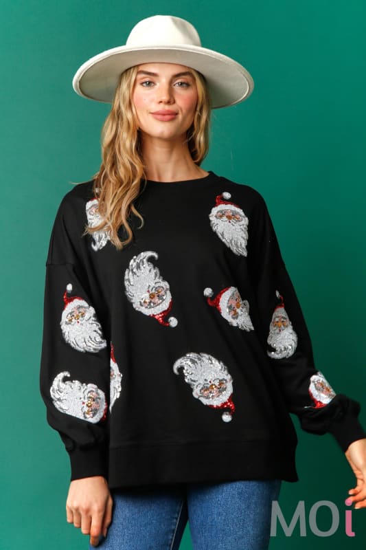 Sequin Santa Sweatshirt