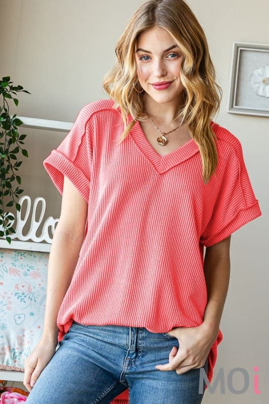 Solid Urban Ribbed Top