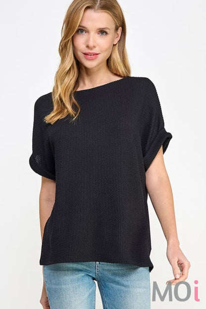 Solid Rib Top Cuff Sleeve