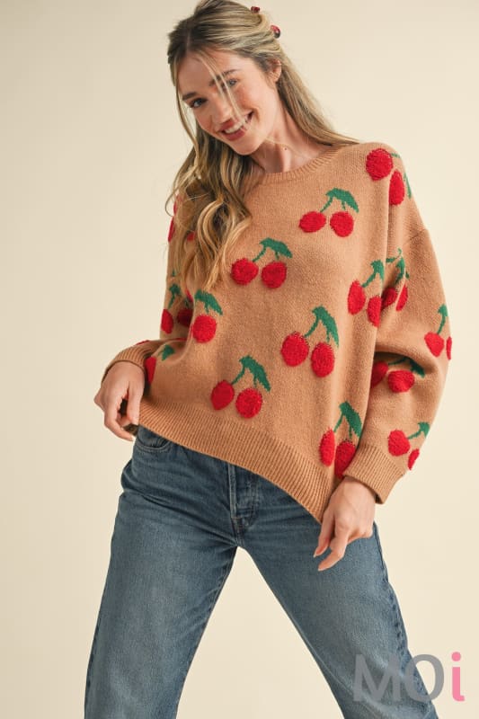 Cherry Knit Sweater