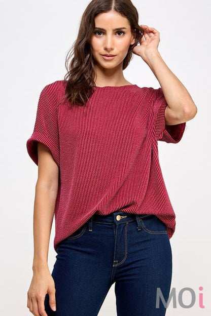 Solid Rib Top Cuff Sleeve