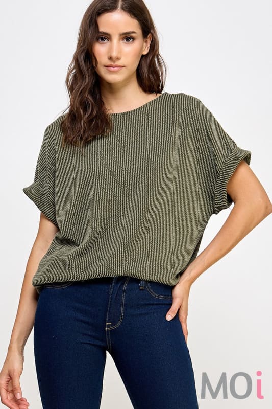 Solid Rib Top Cuff Sleeve