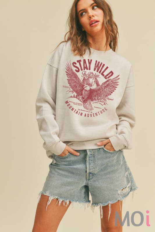 Rocky Mountain Stay Wild Graphic Sweatshirt