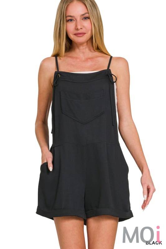 Woven Romper Tie Knot Strap