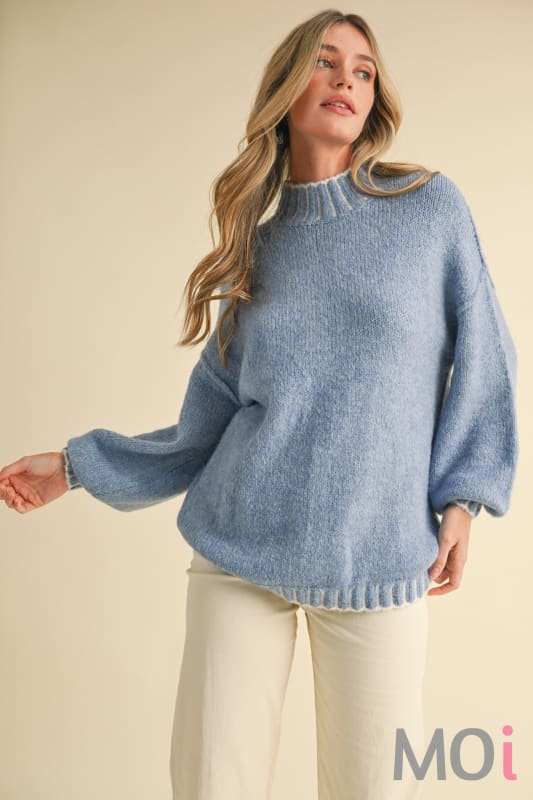 Oversized Mock Neck Sweater