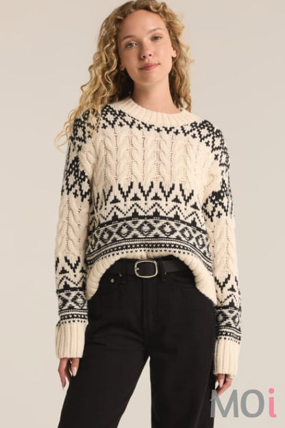 Z Supply Garland Fairisle Sweater