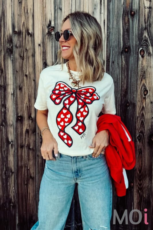 Big Heart Bow Graphic Tee