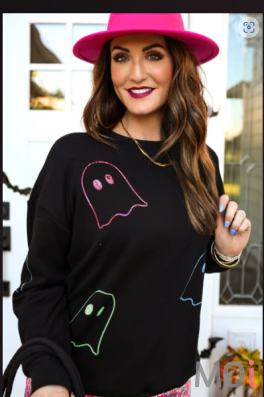 Sequin Ghost Pullover