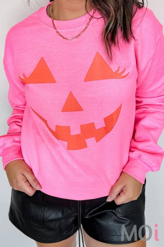 Pumpkin Face Crewneck Sweatshirt