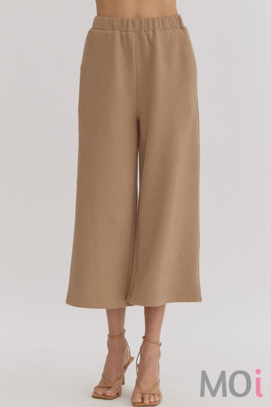 Textured Pants Tan