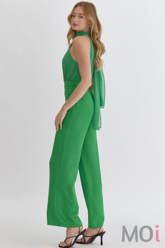 Wide Leg Jumpsuit Green