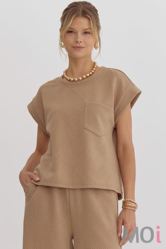 Textured Top Tan