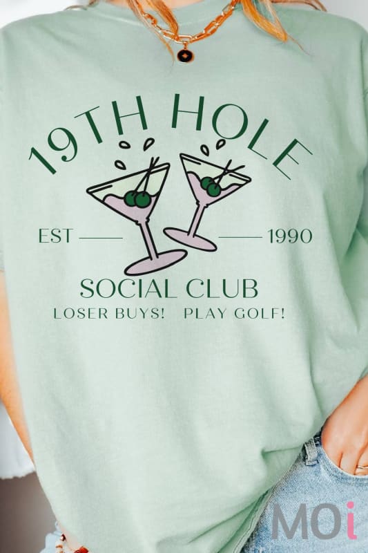 Golf Tees 19th Hole Social Club Tee