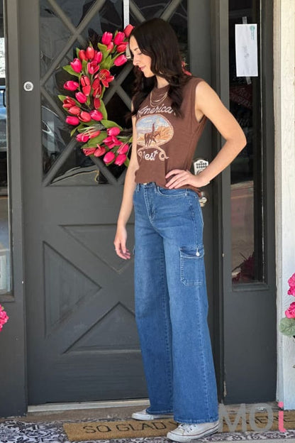 Skater Cargo Wide Leg Jeans